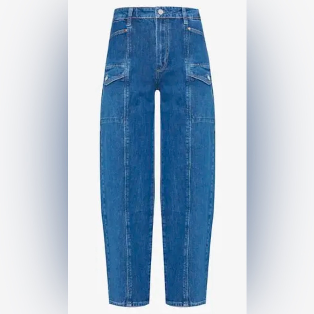 PAIGE Alexis High Rise Barrel Leg in Rubina